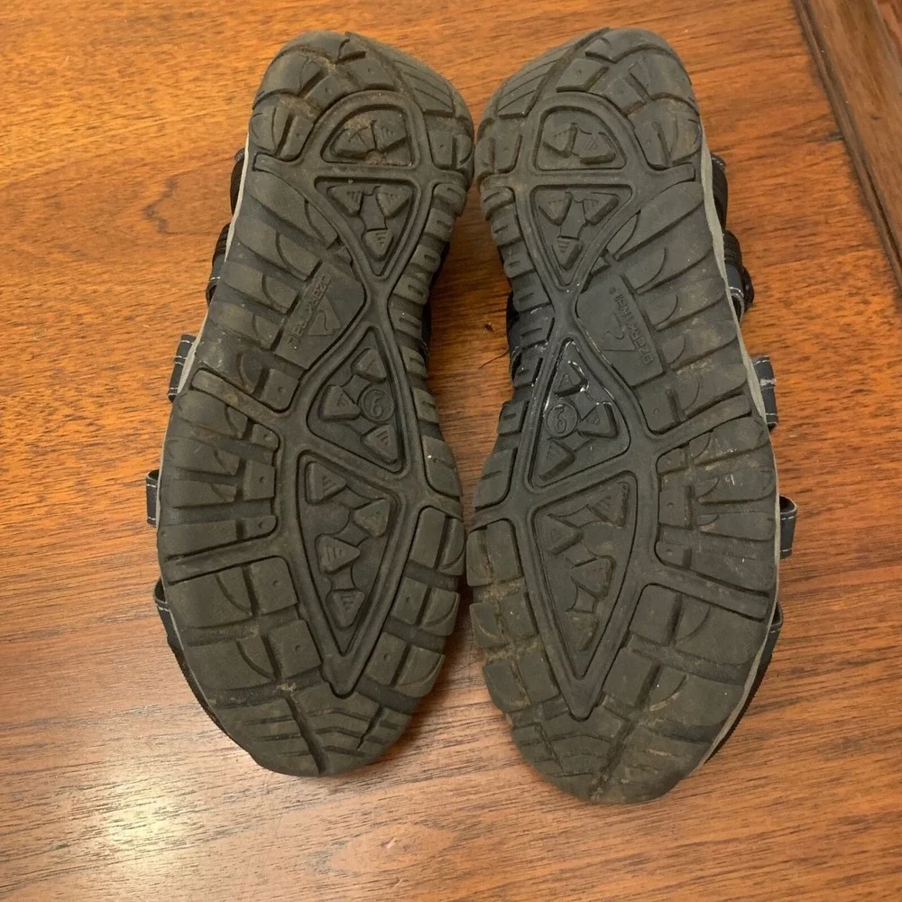 Ozark Trail Men's Sport Hiking Sandals Shoes Quick Lace Outdoor Gray Blue Mens 9